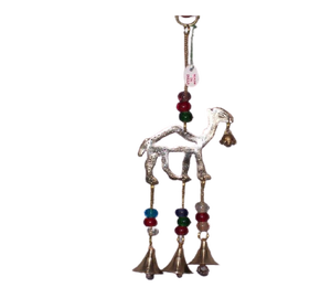 Carillon de cloche en laiton perles de cloche avec chameau fait à la main décoration de la maison carillon de vent suspendu au mur son doux de cloche - Product Image 6