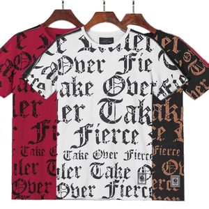 2023 vente en gros, imprimé personnalisé 100% Polyester, blanc uni Tshirt manches courtes chemise unisexe pour hommes - Product Image 1