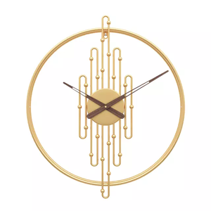 Pendule antique cadre en métal, grande horloge murale décorative, carré, pour la maison - Product Image 1