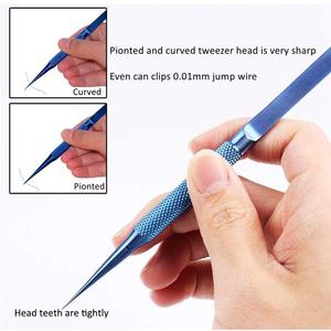 Nouvelles pinces de précision pour réparation de téléphones, pinces à ligne de liaison 0,02 mm en alliage de titane ultra-précises pour <span class=keywords><strong>carte</strong></span> mère <span class=keywords><strong>iPhone</strong></span> - Product Image 3