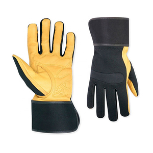 Cómodos guantes de aparejo de cuero de alta resistencia para trabajo canadiense, guantes de seguridad, funcionalidad de pantalla táctil antiimpacto para jardinería - Product Image 1
