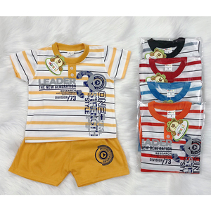 Conjunto de Ropa Infantil de Otoño 2021, Estilo Vietnamita Asiático, con Rayas y Dibujos Animados, al por Mayor, para Niños - Product Image 2