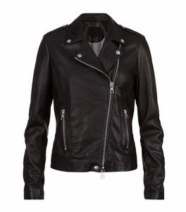 Blouson automne-hiver à manches longues en cuir synthétique pour femme, vêtement de motard décontracté taille Plus, avec fermeture éclair unie - Product Image 4