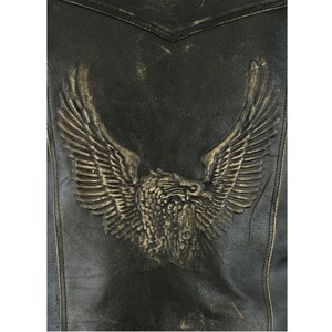 Gilet de moto en cuir véritable style anglais, col roulé, imperméable, grande taille, réversible, respirant, best-seller - Product Image 6
