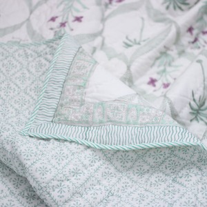 Jaipuri edredón hecho a mano indio mano bloque impreso Reversible Razai de gasa de algodón edredón hecho a mano - Product Image 6