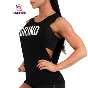 Débardeur respirant Fitness Sport Vêtements de Sport En Cours D'exécution Femmes Gym Personnalisé Logo Imprimé Pour Débardeurs Sexy Dames - Product Image 4