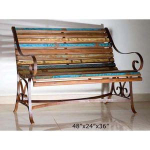Industrial & Vintage Indian Iron <b>Metal</b> Outdoor Furniture Garden Patio Hospital Park Cheap Price <b>Bench</b> - Product Image 1