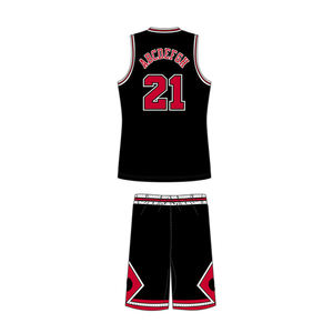 Uniforme de basket-ball personnalisé pour femmes en couleur noire Ensembles de maillots de basket-ball personnalisés pour équipe fabriqués au Pakistan - Product Image 2