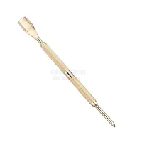 Professional Nail Art Beauty Tools Double Sides Stainless Steel Nail Cuticle Pusher With Secure Grip