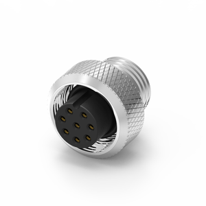 Connecteur de câble étanche moulé, 8 broches de taille B, avec vis blindé, 5a - Product Image 1