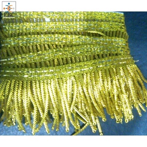 Frange de gland en fil de Bullion d'argent OEM, vente en gros, frange en or argenté faite à la main pour l'artisanat décoratif fait dans des garnitures métalliques - Product Image 3