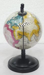 Globe terrestre nautique, carte du monde, décoration de table, globe terrestre rotatif de couleur blanche avec base en bois noir - Product Image 5