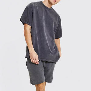 New Summer Fitness <b>Short</b>-<b>Sleeved</b> Sweatshirt Suit Solid Color - Product Image 4