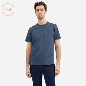 Vente en gros de t-shirts à col rond pour hommes, logo premium 100% coton vierge, taille américaine Oem, t-shirts unis de haute qualité, teints en fil, courts - Product Image 2