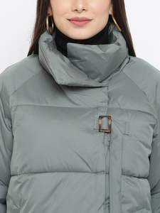 แจ็กเก็ตขนเป็ดระบายอากาศได้ดีสำหรับผู้หญิง, 2022บุขนสัตว์ผ้าฝ้ายไนลอนกันลมขนาดพิเศษ - Product Image 6