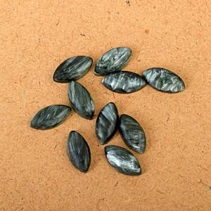 Cabujones Sueltos de Serafinita Clinoclor Natural en Forma de Marquesa de 14x7mm, Ideales para la Fabricación de Joyas - El Mejor Mayorista - Product Image 4