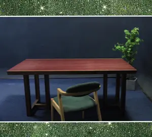 Lastra per tavolo da pranzo in legno massello con piano in legno massello con cuore viola/tavolo con bordo vivo (piano) in dimensioni 173*86cm