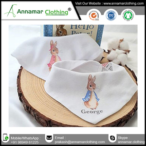 Baberos de algodón puro orgánico personalizados, bandana para bebé, el mejor precio - Product Image 3