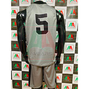 Conjunto de uniforme de baloncesto de talla grande transpirable de alta calidad para hombre, superventas de 2025, Color blanco, ropa de baloncesto en V, sublimación - Product Image 6