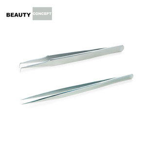 Custom Brand Eyelash Extension Tweezers Set Stainless Steel Tools Anti-Static Precision <b>Soft</b> Leather Case Includes Your Brand - Product Image 3