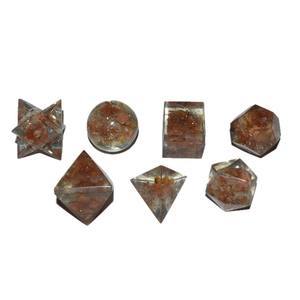 Juego de geometría de melocotón Aventurina, orgón - Product Image 1