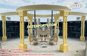 Mandap de Fibra Blanca Tallada para Bodas, Decoración Tradicional Hindú para Ceremonias de Boda Indias, Reino Unido - Product Image 2