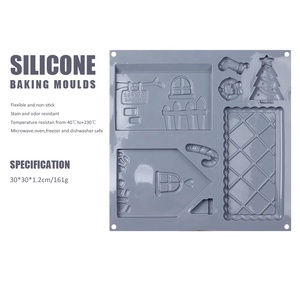 <span class=keywords><strong>Moule</strong></span> à gâteau en <span class=keywords><strong>silicone</strong></span> flexible antiadhésif de Noël de qualité alimentaire - Product Image 2