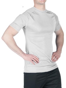 Camisetas de Gimnasio de Manga Corta para Hombre con Logotipo Personalizado, Estilo Deportivo, Poliéster, Spandex, Sarga, Diseño Sólido, Antiarrugas, Transpirables - Product Image 2