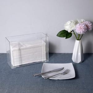Роскошный изготовленный на заказ акриловый чехол для салфеток для лица, C складной диспенсер для бумаги для ресторанов, прозрачный держатель для салфеток - Product Image 3