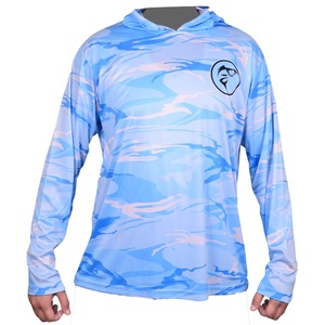 Chemise de pêche Wahoo à manches longues personnalisée par sublimation pour hommes, protection UV UPF 50, respirante, séchage rapide, jersey de pêche performant - Product Image 5