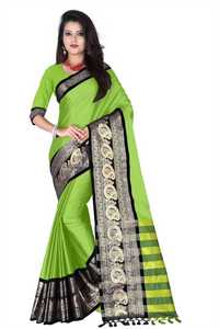 Saree en soie Banarasi avec chemisier non cousu avec vêtements traditionnels multicolores en vêtement ethnique ethnique - Product Image 3