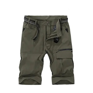 Short Cargo d'été décontracté grande taille pour hommes, respirant, imperméable, coupe-vent, anti-rides, écologique, polyester/coton élastique - Product Image 1