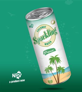 Fournisseur vietnamien produit chaud 330ml peut eau de noix de coco pétillante marque privée-prix de l'entreprise certification HALAL ISO - Product Image 2