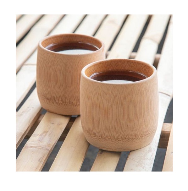 100% Natural respetuoso del medio ambiente taza de bambú colección desechables taza de Bambú