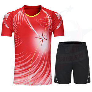 Uniformes de sport de haute qualité à impression par sublimation nouveau design Shorts de tennis de table personnalisés et ensembles Maillot de badminton - Product Image 3