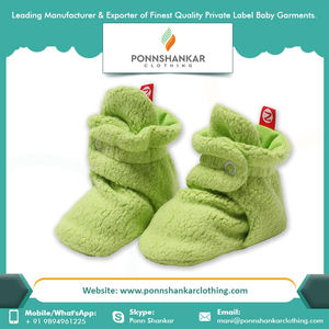 Organic Booties 100% Organic Cotton Infant Custom Design <b>Baby</b> Booties Supplier - Product Image 2