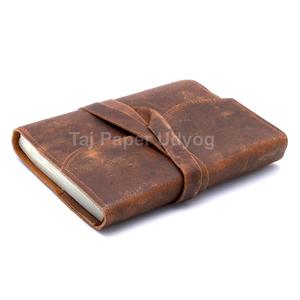 Authentic Travel Brown Journal Leather Diary Custom Printed High Quality Large Soft Vintage Leather Plain Journal Notebook Items - Product Image 2