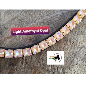 แถบคิ้วม้าคริสตัล8มม. หนังขี่ม้านำเทรนด์น้ำหนักเบาอเมทิสต์โอปอล - Product Image 1