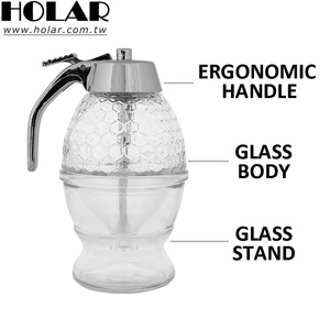 [Holar] Dispensador de miel de vidrio sin goteo, hecho en Taiwán, ideal para miel, jarabe de arce y azúcar - Product Image 1