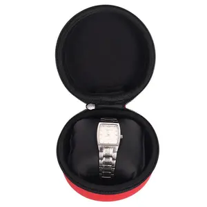 Vietnam High Quality Custom Shockproof Round Travel PU EVA Leather Watch Case