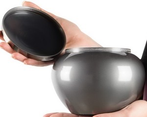 Small Pet Cremation Urn Paw Print Design for Dog and Cat <b>Ashes</b> Metal <b>Keepsake</b> Memorial Urn with Storage Bag Container - Product Image 3