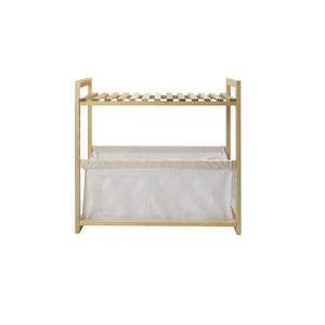 Folding Rack Sustainable 2 Tiers Wood Multifunction Corner Storage Shelf Rack Catch With All-In From Vietnam