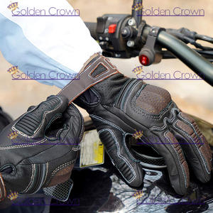 Wholesale Motorcycle Genuine Leather <b>Gloves</b> Premium Vintage Touchscreen Full <b>Finger</b> <b>Gloves</b> - Product Image 5
