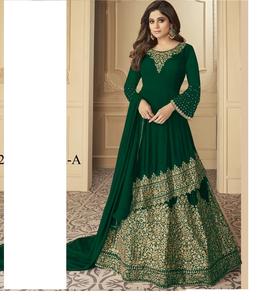 Top de travail à manches Umarell pour femmes, nouvelle collection, Faux Georgette, broderie, top, design longue - Product Image 1