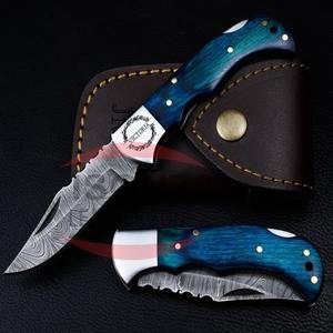 Cuchillo plegable Bew personalizado Damasco hecho a mano - Product Image 1