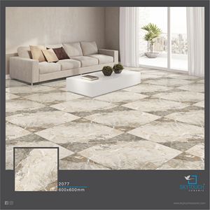 กระเบื้องพอร์ซเลนขัดเงาขนาด600x600มม. สไตล์คลาสสิกล่าสุดสำหรับผนังห้องน้ำราคาขายส่งในอินเดีย - Product Image 5