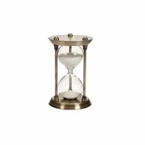 PREMIUM NAUTICAL SEND TIMER HAUS & WOHNZIMMER DEKORATIVES MESSING GLAS HOURGLASS TIMER HANDWERK MESSING GLAS HOURGLASS TIMER