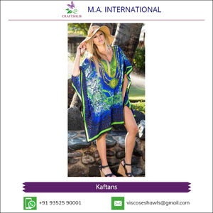 Most Selling Premium Quality Chiffon Beachwear <b>Kaftans</b> Dresses at Wholesale - Product Image 6