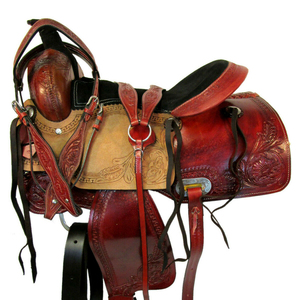 Y & Z หนังแท้ทนทาน14 "-18", ชุดอานม้าภาษาอังกฤษฮาร์ดแวร์สแตนเลสสำหรับฟาร์มปศุสัตว์ม้าตะวันตกเชือกหลากหลาย - Product Image 1