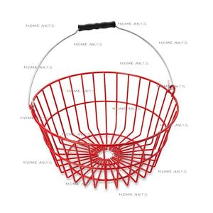 Panier à œufs de conception antique, fait à la main, en fer rouge, forme ronde, taille personnalisée, panier à œufs à vendre - Product Image 5